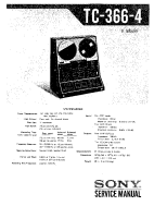 Sony TC-366-4 - Service Manual 